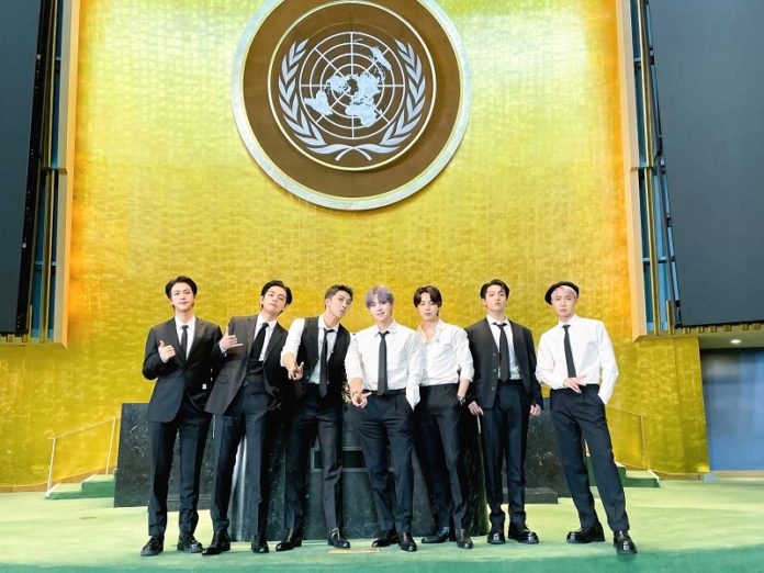 BTS di Majelis Umum PBB. Foto : BTS_bighit twitter