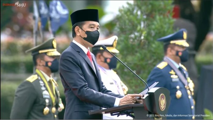 Presiden Jokowi saat Hari TNI