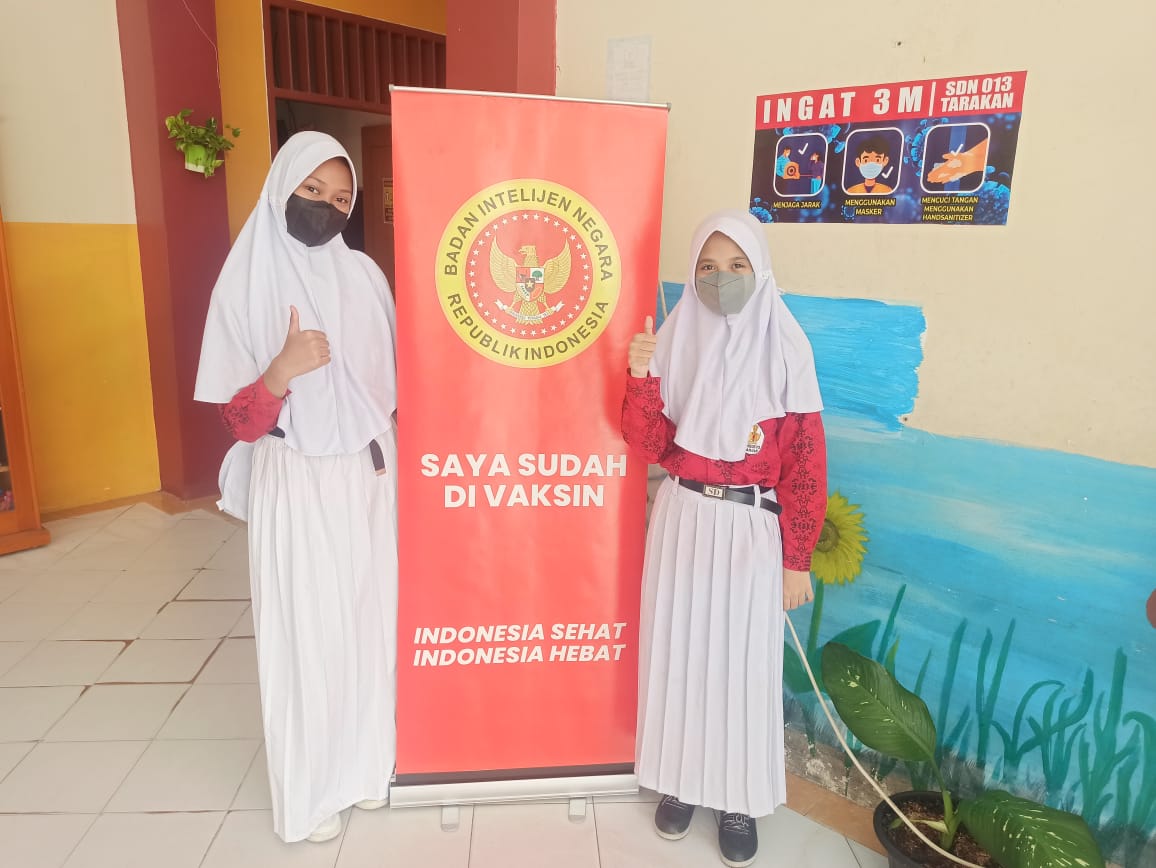 Anak SD di Kota Tarakan yang Sudah Divaksin Covid-19