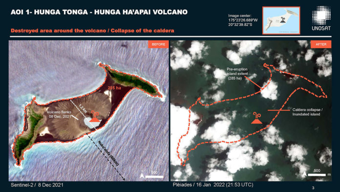 Gunung Hunga Tonga-Hunga Ha'apai lenyap