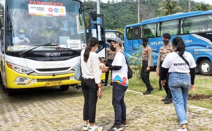 Polisi Lombok Tengah di Kawasan Sirkuit Mandalika