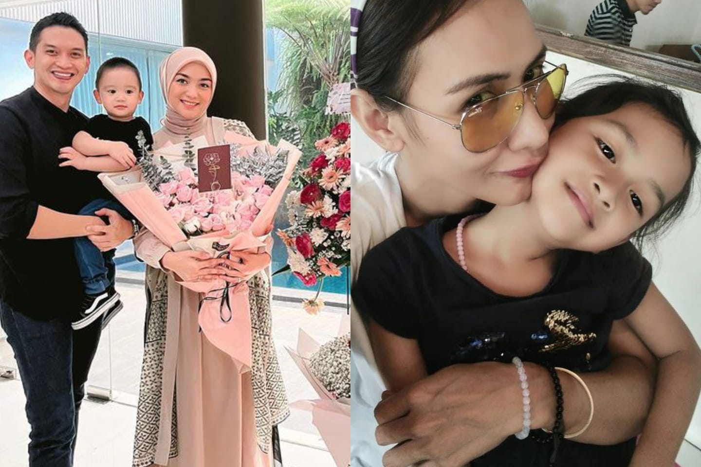 Kolase foto Rezky Aditya, Citra Kirana, dan Wenny Apriani,Kekey (Instagram)