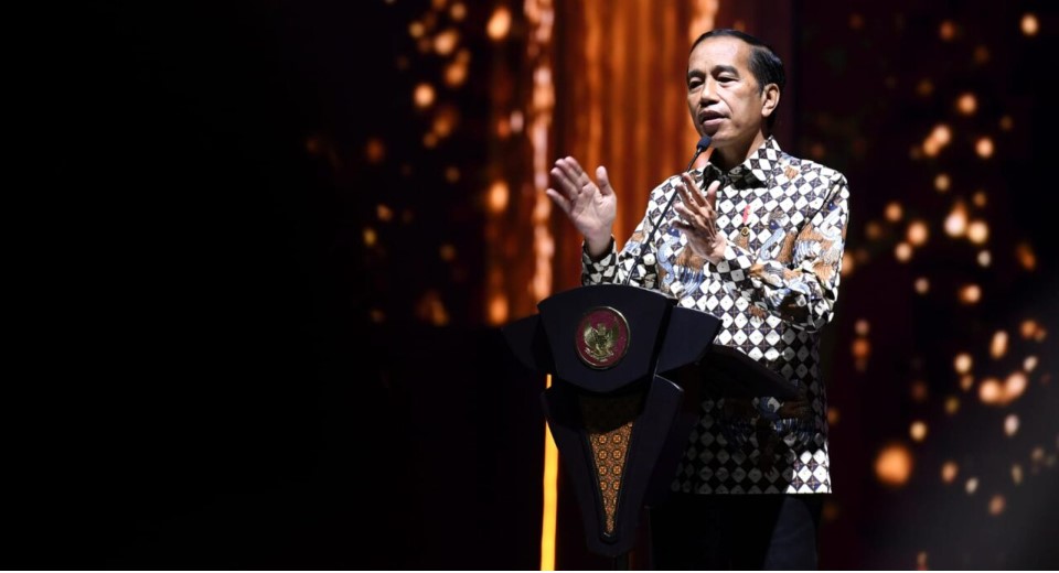 Presiden Jokowi di acara HIPMI