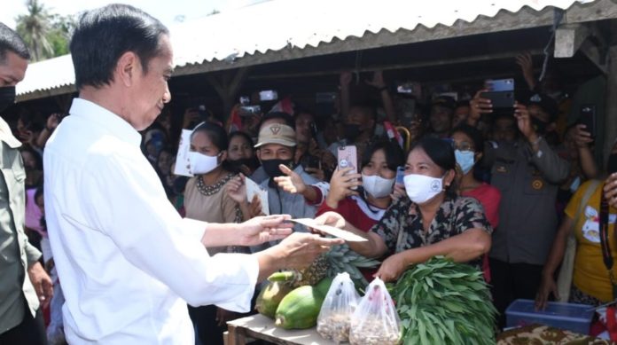 Presiden Jokowi di Pasar Nias Utara