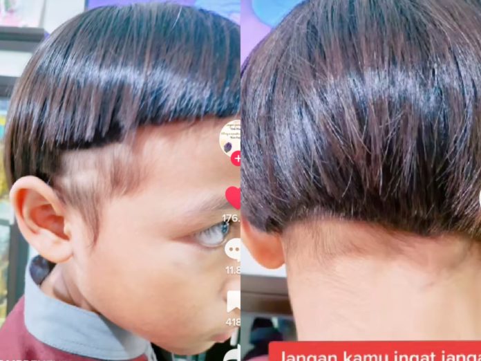 rambut anak dipotong guru