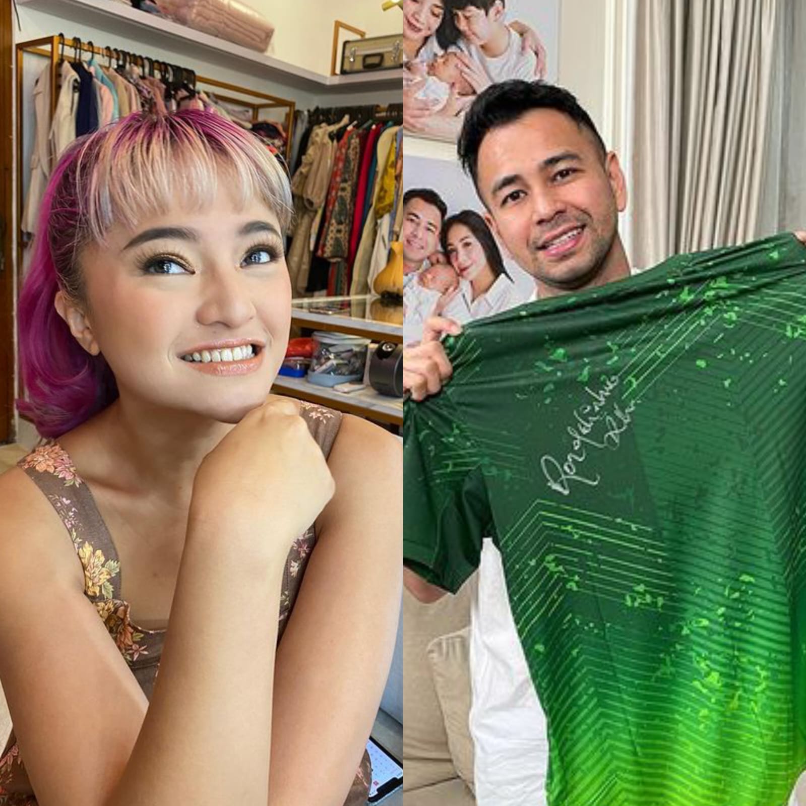 Kolase foto Marshanda dan Raffi Ahmad (Instagram)
