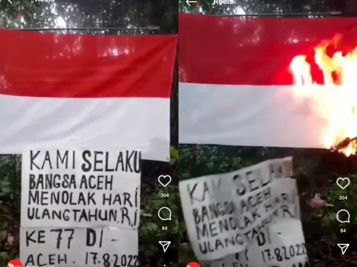 Pembakaran bendera Indonesia di Aceh