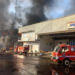 Kebakaran gudang JNE di Depok. (instagram.com/@parboaboa)