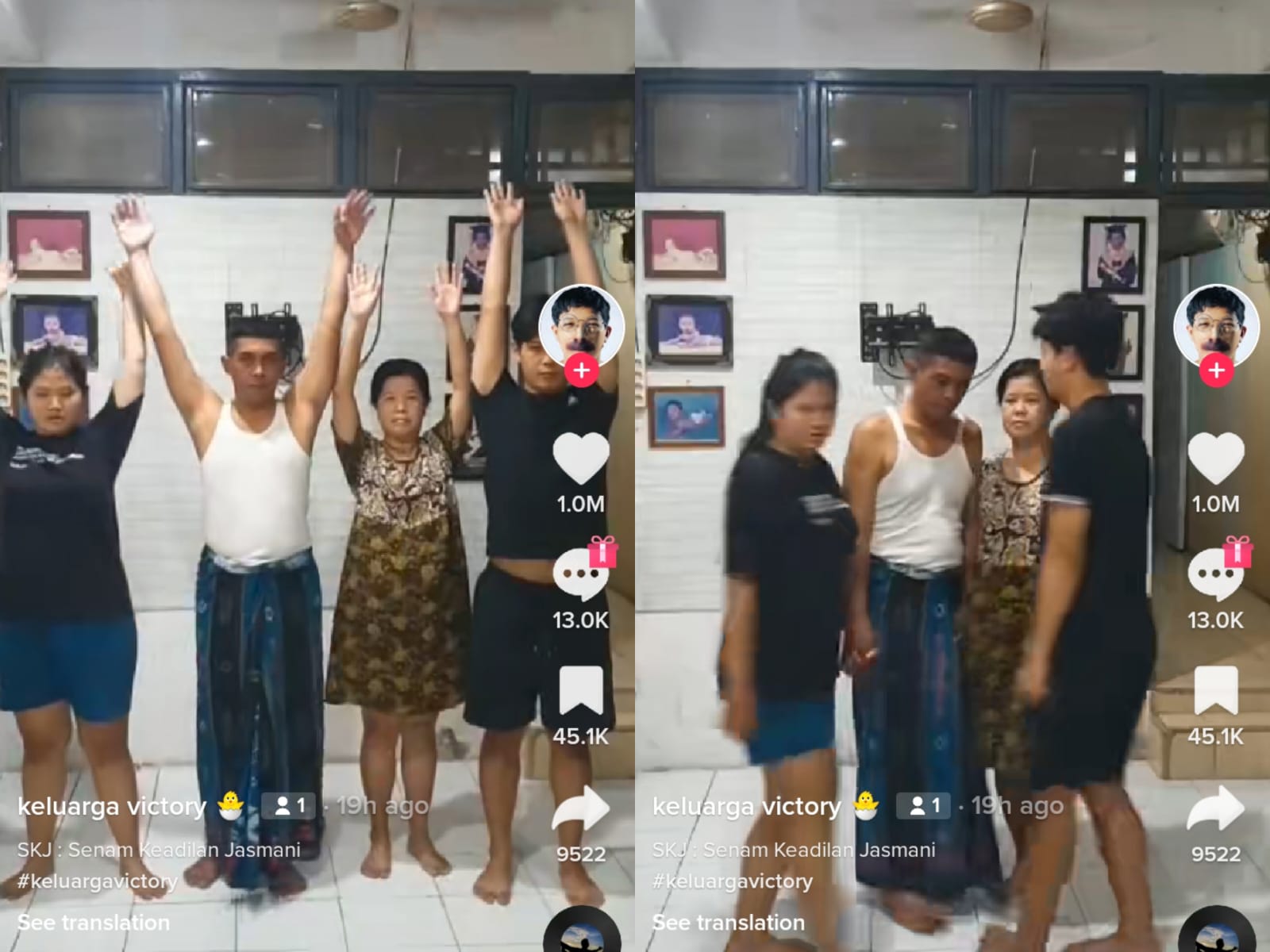 Satu keluarga senam dengan lagu remix kasus brigadir j