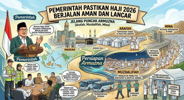 Menteri Koordinator Bidang Pembangunan Manusia dan Kebudayaan (Menko PMK), Muhaimin Iskandar (Cak Imin) pelayanan haji