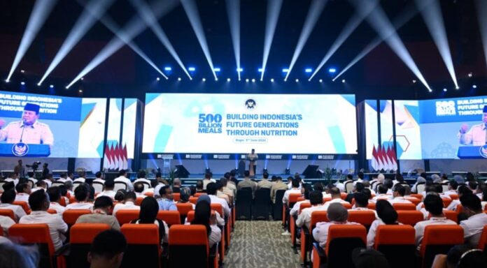 Building Indonesia's Future Generations Through Nutrition” yang digelar di Sentul International Convention Center (SICC) prabowo