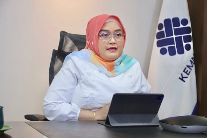 Direktur Jenderal Pembinaan Hubungan Industrial dan Jaminan Sosial Tenaga Kerja (Dirjen PHI dan Jamsos) Kementerian Ketenagakerjaan Republik Indonesia (KemnakerRI), Indah Anggoro Putri