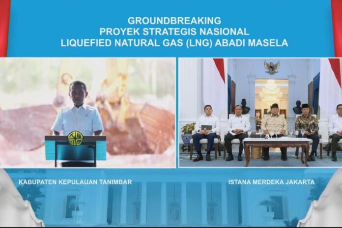 Groundbreaking Blok Masela menteri esdm bahlil prabowo