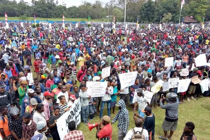 demo mahasiswa papua aksi aspirasi dialog