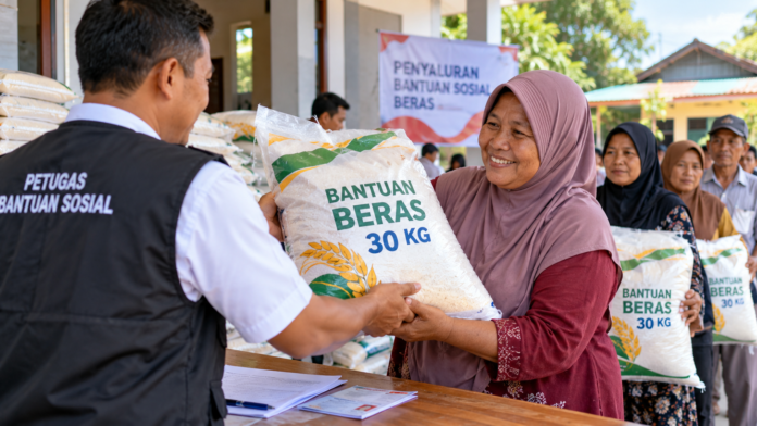 Penyaluran-Bantuan-Beras-di-Komunitas
